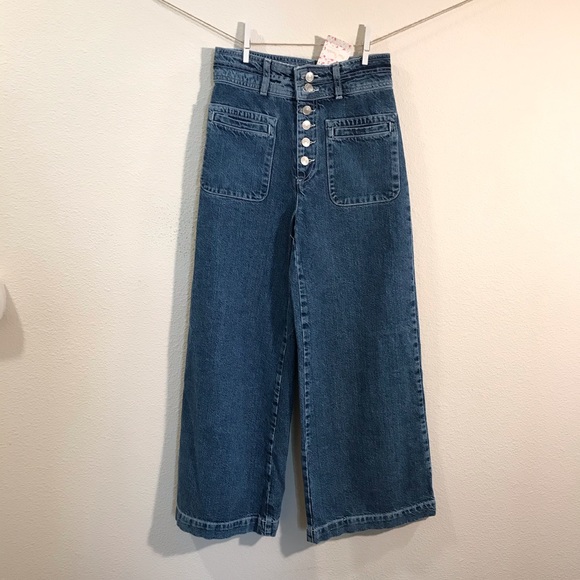 Free People | NWT high rise wide leg cropp… - Picture 3 of 9